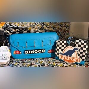 Loungefly Disney Pixars Cars Lightning McQueen Dinoco Light-Up Crossbody &Wallet